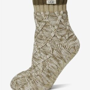 UGG Tan Knit Fleece Socks